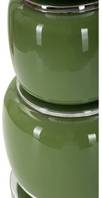 Zeleno-sivá stolná lampa s textilným tienidlom (výška 57 cm) Eva – Mauro Ferretti