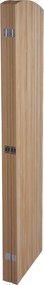 Bambusový paraván HWC-O30, deliaca stena, 5 panelov, 170 × 204 cm – hnedá