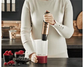 Tyčový mixér Tefal Coppertinto Quickchef HB656G10 Medený/Čierny