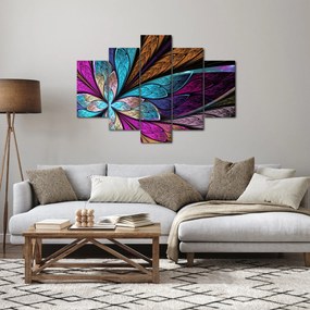 Obraz - Abstrakcia, kvetina (150x105 cm)