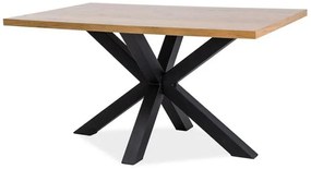 Jedálenský stôl 180 cm Cecily (dub + čierny mat) (pre 6 až 8 osôb). Vlastná spoľahlivá doprava až k Vám domov. 1050072