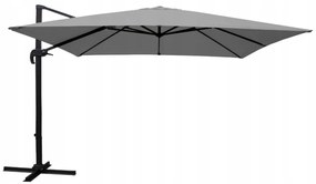 Štýlový sivý slnečník MINI ROMA 2,5 × 2,5 m