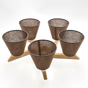 Brilagi - LED  Prisadený luster ANTHONY 5xE14/40W/230V dub/hnedá