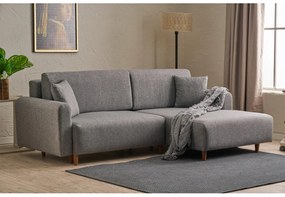 Rohová sedacia súprava Minty (P) (sivá). Akcia -20%. Vlastná spoľahlivá doprava až k Vám domov. 1101714