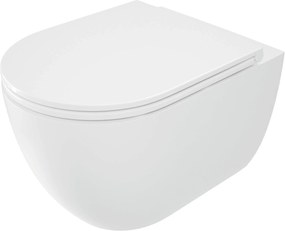 Deante Round, závesná WC misa Rimless 515x362x366 mm, biela lesklá, DEA-CGRD6ZPW