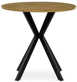 Autronic BONTEC Okrúhly jedálenský stôl 80x80cm, mdf, divoký dub, HT-F4108 OAK Farba: Hnedá