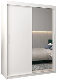 Šatníková skriňa 150 cm Toki 2 (Biela matná + Biela matná). Akcia -19%. Vlastná spoľahlivá doprava až k Vám domov. 1064985