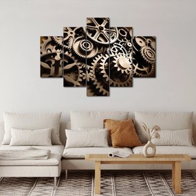 Obraz - Hodinové súčiastky (150x105 cm)