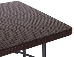 Bestent Cateringová súprava stôl + 2 lavičky 180cm Brown Rattan