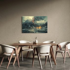 Obraz - Erupcia sopky (90x60 cm)