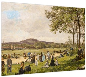 Obraz - French 19th Century, Race Course at Longchamps, reprodukcia (70x50 cm)