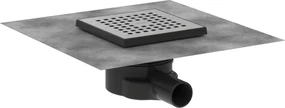 Hansgrohe RainDrain Point, úplná sada podlahového vpustu 150x150, kartáčovaná nerezová oceľ, HAN-56248800