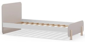 Krémová detská posteľ z borovicového dreva 90x190 cm Nora – Marckeric