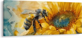 Obraz - Včielka, akvarel (120x50 cm)