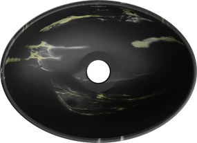 Mexen Elza, umývadlo na dosku 405x330x140 mm, čierna-imitácia kameňa, 21014084