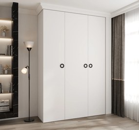 Šatníková skriňa 160 cm Carmela 40-1 (biela + čierna). Akcia -20%. Vlastná spoľahlivá doprava až k Vám domov. 1126525
