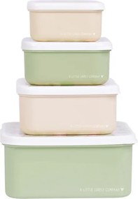 Sada 4 škatuliek na obed a desiatu kvety