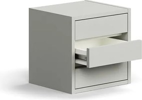 Zásuvková jednotka QBUS, 3 zásuvky, svetlošedá