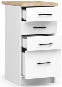 Spodná kuchynská skrinka s doskou OLIWIA S40 SZ4 biela