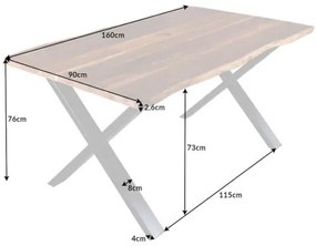 Jedálenský stôl Mammut 43480 160x90cm Masív drevo Acacia  - Komfort-nábytok