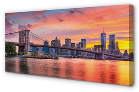 Obraz na plátne most sunrise 140x70 cm
