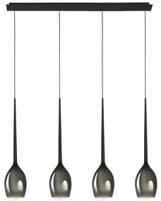 Azzardo - Náhradné sklo k lustru IZZA - čierna pr. 13 cm