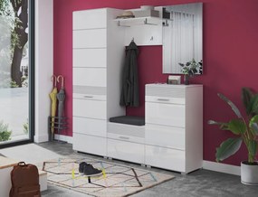 Predsieňový šatníkový panel Linus, biely