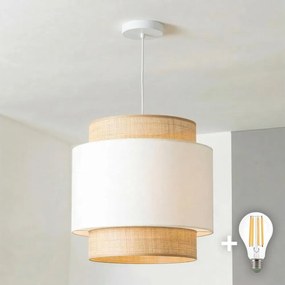 Brilagi - LED luster na lanku CERIA 1xE27/40W/230V pr. 30 cm béžová/biela