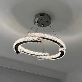 Toolight Toolight, LED krištáľové závesné svietidlo APP1556-CP, chrómová, OSW-05178
