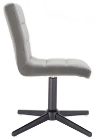 LuxuryForm DESIGN Stolička TOLEDO VELUR na čiernom kríži - svetlo šedá
