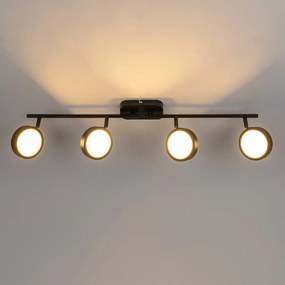 Lindby Neros bodové LED svetlá, CCT, čierna, 4-pl.