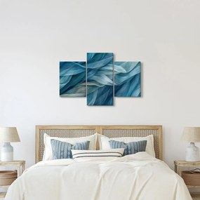 Obraz - Modrobiele vlnky (90x60 cm)