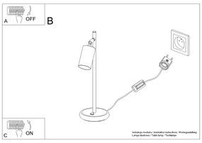 Stolná lampa Winx, 1x zlaté kovové tienidlo