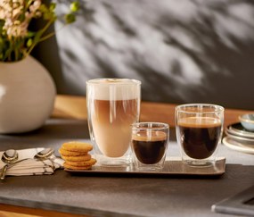 2 dvojstenné poháre na espresso