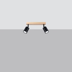 Sollux SL.1291 - Bodové svietidlo VERDO 2xGU10/10W/230V čierna