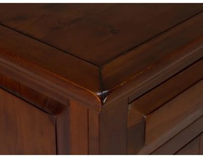 furniture-nabytek.cz - Masívna komoda Catana z borovice, lakovaná, hnedá – 75×44×115 cm