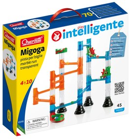 Migoga Marble Run - guľôčková dráha - transparentná - 45 ks