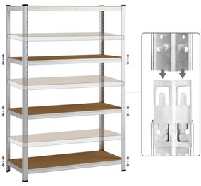 Monzana Regál s vysokou nosnosťou HEAVY, max. 700kg, 160x90x40cm, strieborná