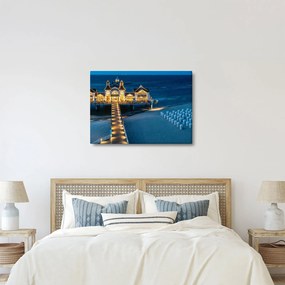 Obraz - hotel na pláži (70x50 cm)