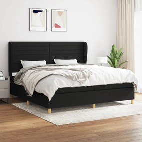 Boxspring posteľ s matracom čierna 200x200 cm látka 3128631