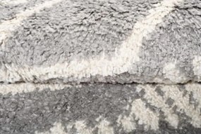 TA Koberec L225C TMAVOSIVÉ/BÉŽOVÉ BOHO KOLESO Rozmer: 160x160 cm