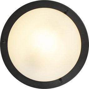 Moderné nástenné svietidlo čierne 31 cm IP44 - Yuma