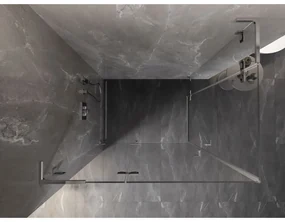 Mexen Lunar L Duo výklopný sprchový kút 95 x 75 cm, 8mm číre sklo, chrómový profil, 834L-095L-075P-01-00