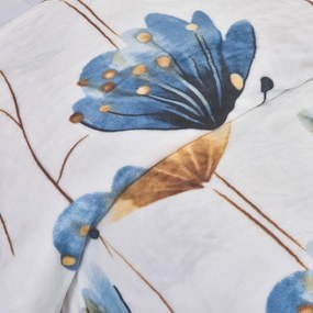 Tmavomodré mikroplyšové obliečky na jednolôžko 140x200 cm Marbella – My House