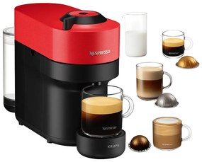 Kapsulový kávovar Krups Nespresso Vertuo Pop XN920510 červený (použité)