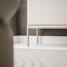 TV stolík ADRIENNE kašmír + Led osvetlenie