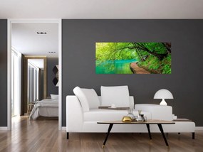 Obraz - Plitvické jazerá (120x50 cm)