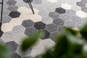 Koberec HEOS 78537 sivý / krém HEXAGON