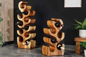 Dizajnový stojan na víno zo suarového dreva Arte 52cm