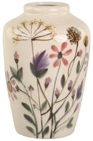 Chic Antique Kameninová váza Floral Cream 25 cm